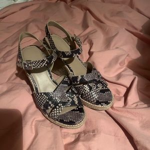 Banana Republic Snakeskin Wedge Sandals